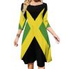 Flare Dress Dress for Womens Summer Top Jamaican Flag Casual V Neck Shift Dress 6XL view 1