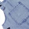 KIDSCOOL SPACE Girls Jeans Shorts,Simple Desgin Heart Printed Summer Denim Shortalls,Light Blue,5-6 Years view 4