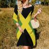 Flare Dress Dress for Womens Summer Top Jamaican Flag Casual V Neck Shift Dress 5XL view 3