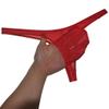 Botmois Sexy Men's Shiny Mesh Bikini Thong See-through Underwear Pouch G-string Sheer T-back Organdy Tangas 3-Pack(Black, Red, Grey) L view 4