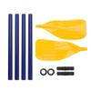 Tiiyee Kayak Paddle, Canoe Paddle Kayaking Oar PVC Detachable Rubber Ribbed Blade Anti Slip Grips Bidirectional Connector for Boating Canoeing Inflatable Paddleboard Fishing Floating Water Sports view 1