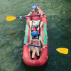 Tiiyee Kayak Paddle, Canoe Paddle Kayaking Oar PVC Detachable Rubber Ribbed Blade Anti Slip Grips Bidirectional Connector for Boating Canoeing Inflatable Paddleboard Fishing Floating Water Sports view 2