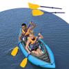 Tiiyee Kayak Paddle, Canoe Paddle Kayaking Oar PVC Detachable Rubber Ribbed Blade Anti Slip Grips Bidirectional Connector for Boating Canoeing Inflatable Paddleboard Fishing Floating Water Sports view 4