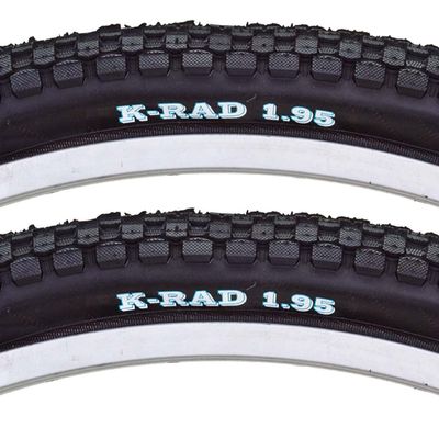 Bike Liq Sunlite K Rad MTB Street All Terrain Durable Black Bike Tire Pair 26 x 1.95 (59151)