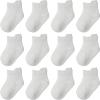 Aroveea Non Slip Grip Ankle Baby Socks 12 Pack for Toddler Boys and Girls Kids,Infant Cute Cotton Baby Socks view 1