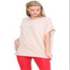Janisramone Women s Off Shoulder Tops, Plain Batwing Short Sleeve Oversized T Shirts for Women, Baggy Bardot Top, Party Wear Stone view 1