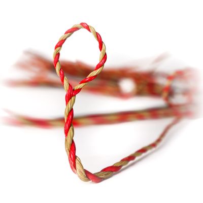 Shatterproof Archery Fast Flight Bow String Flemish Twist (59", Tan/Red Actual Bowstring Length)