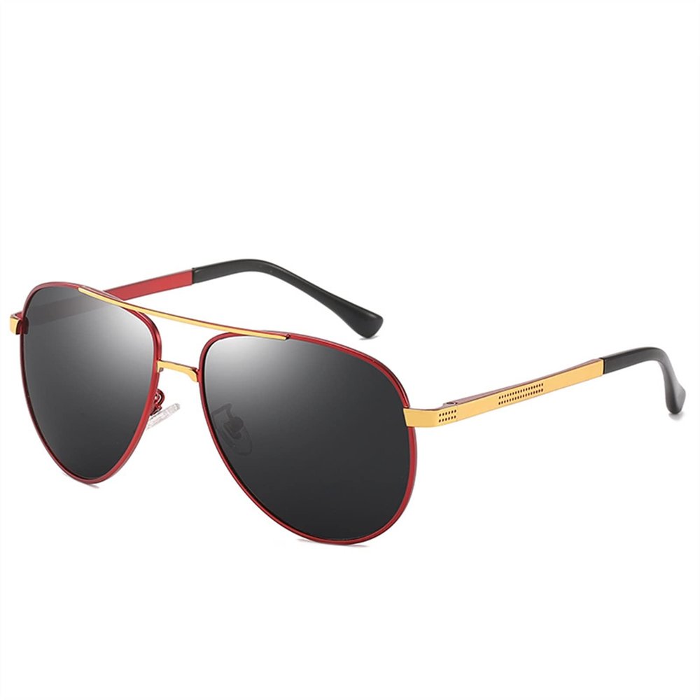 XINXIN Men's Polarized Driving Sunglasses Cycling Retro Multifunctional Sports Sunglasses (Color : C, Size : Medium)
