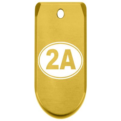 NDZ Performance Magazine Base Plate Finger Extension for Sig P365 & P365 SAS 9MM  Laser Engraved Aluminum, EDC Upgrade, USA Made, Gold  2nd Second Amendment Emblem