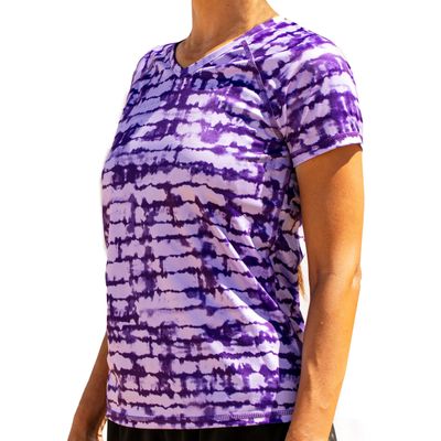 Kanu Surf Womens, UPF 50+ Short Sleeved Active Swim Shirt Rash Guard & Workout Top, Harmony Purple, Small