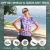 Kanu Surf Womens, UPF 50+ Short Sleeved Active Swim Shirt Rash Guard & Workout Top, Harmony Purple, Small view 2