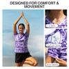 Kanu Surf Womens, UPF 50+ Short Sleeved Active Swim Shirt Rash Guard & Workout Top, Harmony Purple, Small view 3