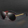 XINXIN Men's Polarized Driving Sunglasses Cycling Retro Multifunctional Sports Sunglasses (Color : D, Size : Medium) view 2