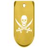 NDZ Performance Magazine Base Plate Finger Extension for Sig P365 & P365 SAS 9MM  Laser Engraved Aluminum, EDC Upgrade, USA Made, Gold  Skull and Crossbones Jolly Roger view 1