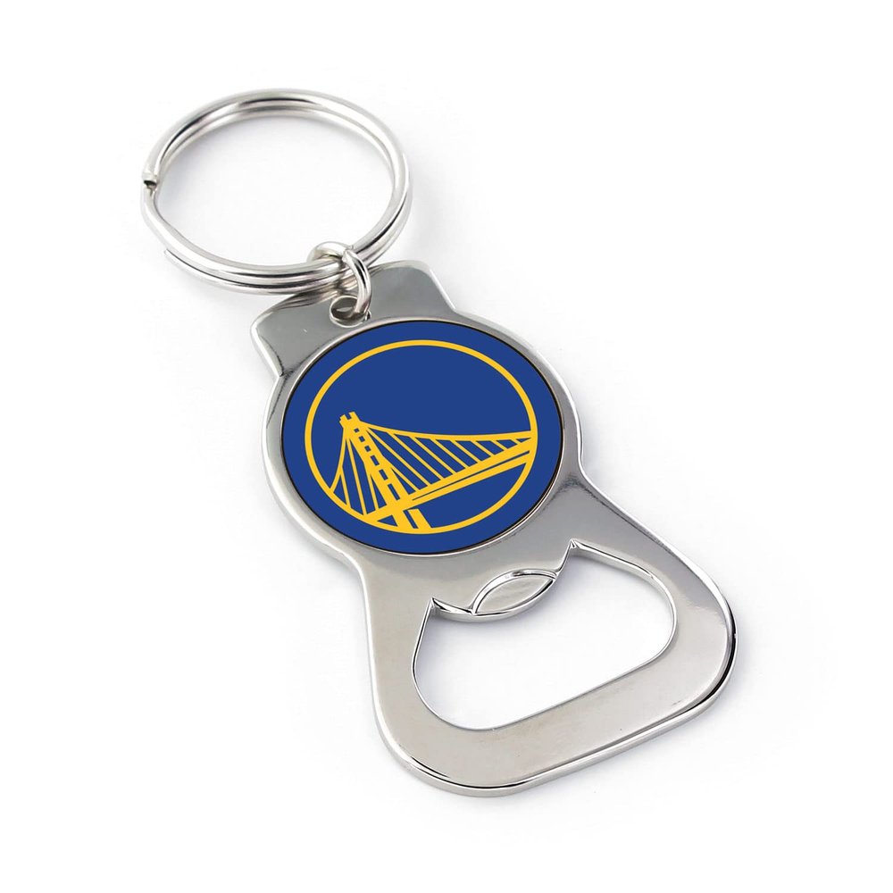 aminco NBA Golden State Warriors Team Color Bottle Opener Keychain