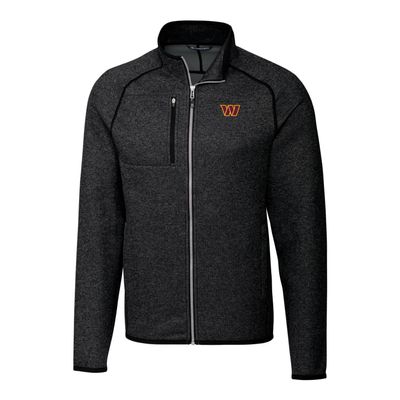 Cutter & Buck Men's Heathered Charcoal Washington Commanders Mainsail Full-Zip Jacket