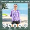 Kanu Surf womens Upf 50+ Long Sleeve Active Swim Tee & Workout Top Rash Guard Shirt, Harmony Purple, X-Small US view 2