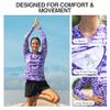 Kanu Surf womens Upf 50+ Long Sleeve Active Swim Tee & Workout Top Rash Guard Shirt, Harmony Purple, X-Small US view 3