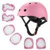 Kids Bike Helmet for Ages 2-14, Adjustable Safety Toddler Helmet with Protective Gear Set, Skateboard Scooter Helmets with Knee Elbow Pads Wrist Guards (Pink, Small (for Ages 2-8)) view 1
