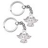 2Pcs Keychain 27x28mm Nowflake Angel Pendants DIY Men Car Key Chain Ring Keyring view 1