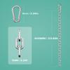 Fitness Chain 23in, Workout Chain, Cable Machine Extension Chain, 304 Stainless Steel LAT Pull Cable Extension Weight Lifting Machine Chain, Curl Bar Chain for Home Gym (2pcs Dia-5mm (23in Length)) view 3