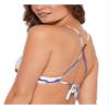 SALT + COVE Women's Light Blue Printed Stretch Removable Cups Lined Deep V Neck V-Wire Swimsuit Top S view 2