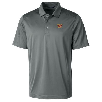 Cutter & Buck Men's Gray Washington Commanders Big & Tall Prospect Textured Stretch Polo