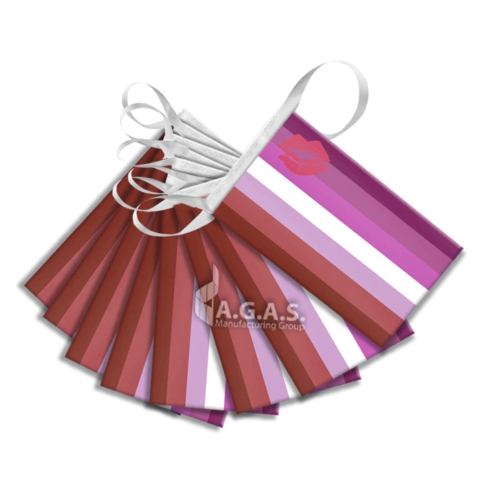 AGAS Mfg 60' Lipstick Lesbian Rectangle Streamer (5 mil Plastic)
