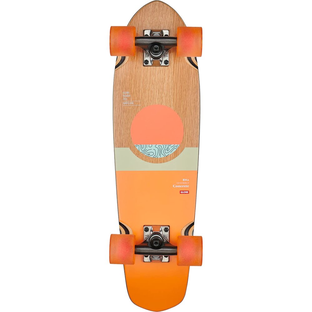 Universo Brands Globe Blazer 26'' Complete Skateboard -7.25x26 White Oak/Concrete