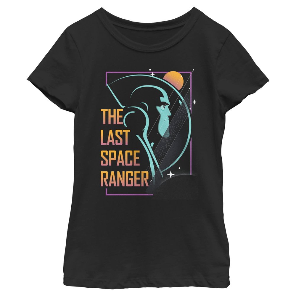 Disney Pixar Lightyear Poster Girls Short Sleeve Tee Shirt, Black, X-Large