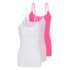ACTIVE UNIFORMS Women's Soft and Breathable Cotton Stretch Camisole with Adjustable Strap Tank Top Multi-Pack of 3 (Neon Pink,Pink,White, Small) view 1