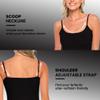 ACTIVE UNIFORMS Women's Soft and Breathable Cotton Stretch Camisole with Adjustable Strap Tank Top Multi-Pack of 3 (Black,Charcoal,Grey, X-Large) view 3