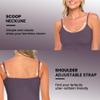ACTIVE UNIFORMS Women's Soft and Breathable Cotton Stretch Camisole with Adjustable Strap Tank Top Multi-Pack of 3 (Charcoal, X-Small) view 3