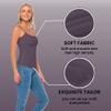 ACTIVE UNIFORMS Women's Soft and Breathable Cotton Stretch Camisole with Adjustable Strap Tank Top Multi-Pack of 3 (Charcoal, X-Small) view 4
