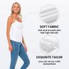 ACTIVE UNIFORMS Women's Soft and Breathable Cotton Stretch Camisole with Adjustable Strap Tank Top Multi-Pack of 3 (Black,White,White, X-Large) view 4