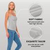 ACTIVE UNIFORMS Women's Soft and Breathable Cotton Stretch Camisole with Adjustable Strap Tank Top Multi-Pack of 3 (Grey, X-Small) view 4
