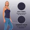 ACTIVE UNIFORMS Women's Soft and Breathable Cotton Stretch Camisole with Adjustable Strap Tank Top Multi-Pack of 3 (Aqua,True Navy Blue,White, Large) view 4