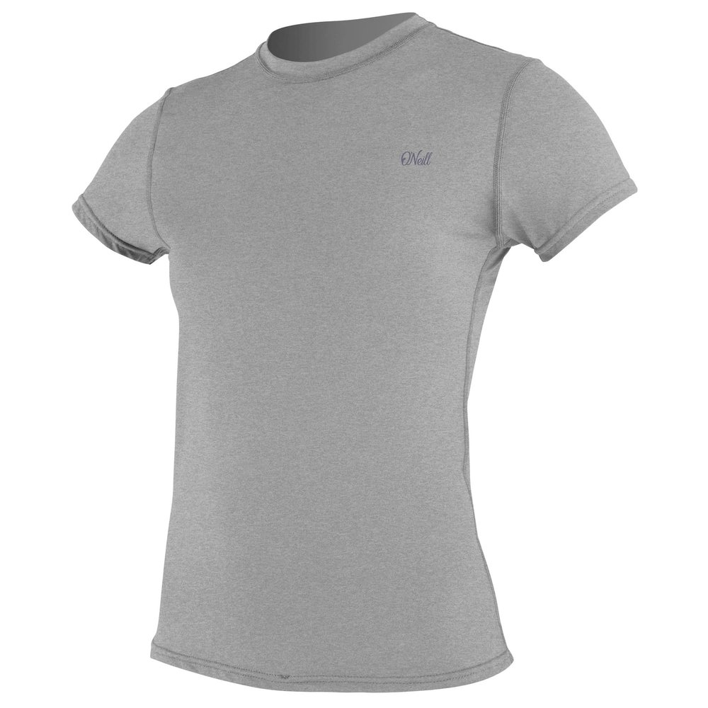 O'Neill Wetsuits Women's Standard Blueprint UV Short Sleeve Sun Shirt, Overcast, Medium