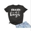 5X-Large Heather Black Mens Mom of Boys Mothers Day Birthday Gift Idea T-Shirt view 1