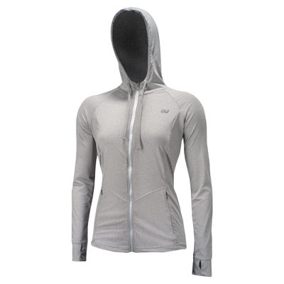 O'Neill Wetsuits Women's Standard Blueprint Long Sleeve Full Zip Sun Hoodie, Overcast, Large