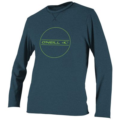 O'Neill Wetsuits Boys' Standard Youth Hybrid Long Sleeve Sun Shirt, Cadet Blue, 6