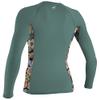 O'Neill Wetsuits Girls' Standard Premium Skins Long Sleeve Rash Guard, Bristol/Twiggy/Bristol, 4 view 2