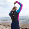 O'Neill Women's Epic 3:2mm Back Zip Full Wetsuit, Durable Warmth with Good Flexibility for Surfing and All Water Activities, Graphite/Desert Bloom/Drift Blue, 12 view 4