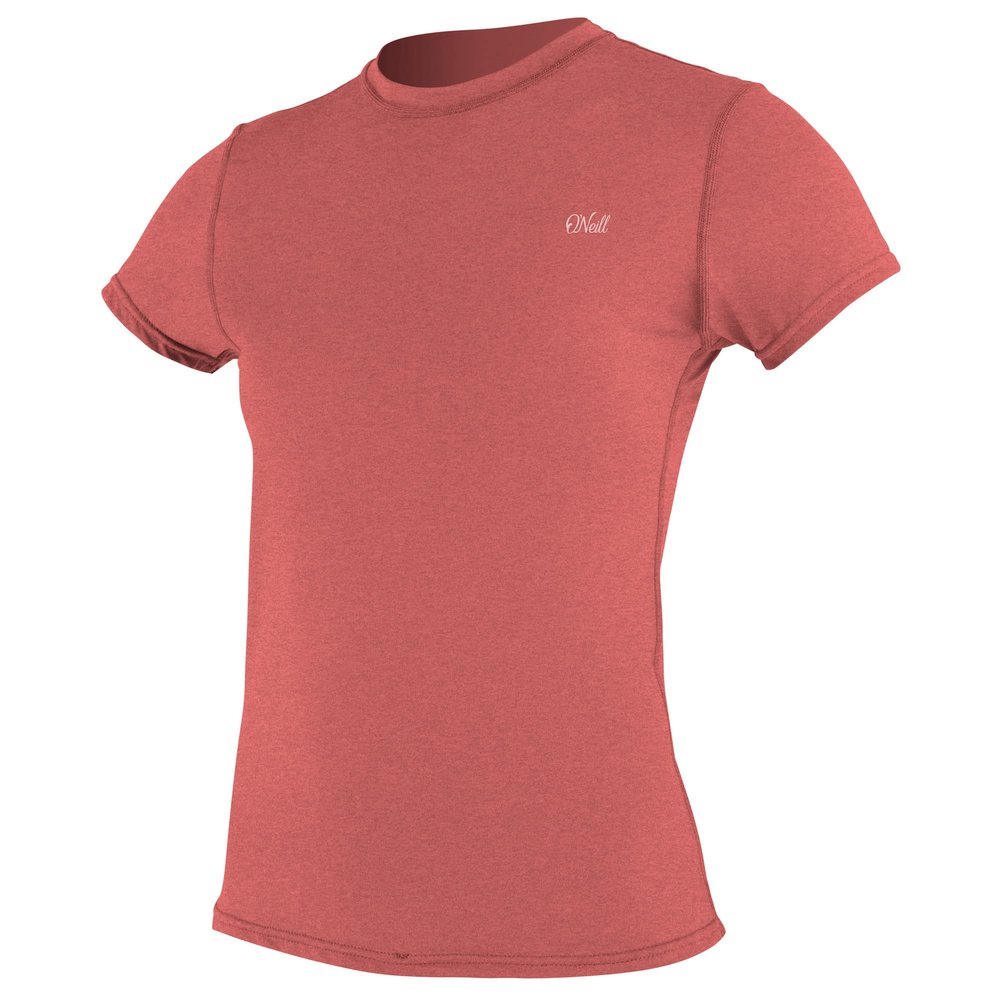 O'Neill Wetsuits Women's Standard Blueprint UV Short Sleeve Sun Shirt, Tea Rose, Medium