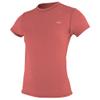 O'Neill Wetsuits Women's Standard Blueprint UV Short Sleeve Sun Shirt, Tea Rose, Medium view 1