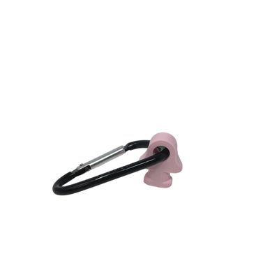 BAGLETS Carabiner & Plug Keys Holder Charm Accessory Compatible with Rubber Tote Bags Secure Keys or Other Valuable Made in USA (Pink)
