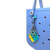 BAGLETS  Carabiner & Plug Keys Holder Charm Accessory Compatible with Rubber Tote Bags  Secure Keys or Other Valuable  Made in USA (Teal)