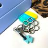 BAGLETS  Carabiner & Plug Keys Holder Charm Accessory Compatible with Rubber Tote Bags  Secure Keys or Other Valuable  Made in USA (Teal) view 3