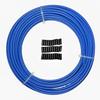 Farbetter Lined Bicycle Brake Cable Housing, 5mm x 50ft, Including 30 PCS Cable End Caps Kit, The Most Trusted DIY Set for SRAM/Shimano Mountain Bike Road Bike (Blue) view 1