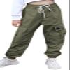 SANGTREE Womens Cargo Pants Drawstring Elastic Waist Tapered Jogger Pants with Pockets,Army Green,XL view 1
